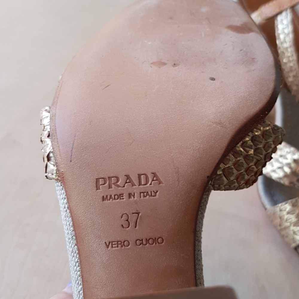 Nwot Prada Python Sandals - image 7